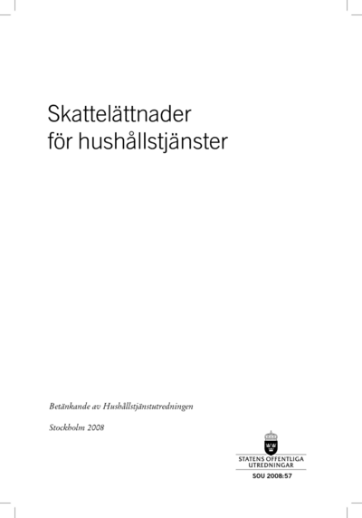 Omslaget till SOU 2008:57