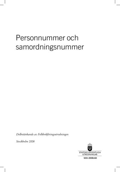 Omslaget till SOU 2008:60