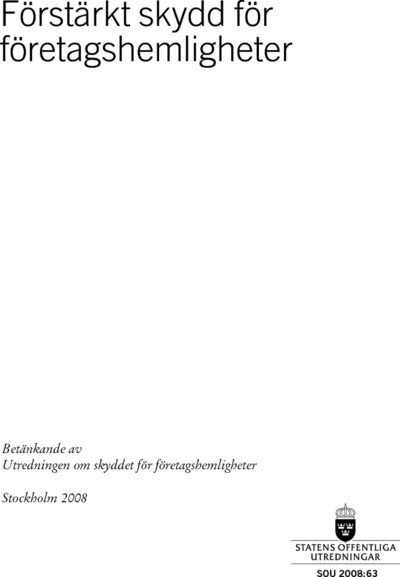 Omslaget till SOU 2008:63