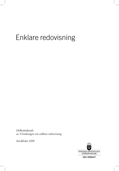 Omslaget till SOU 2008:67