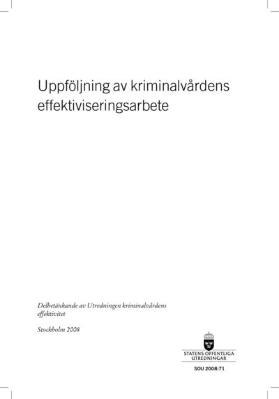 Omslaget till SOU 2008:71