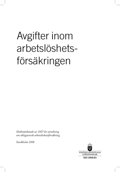 Omslaget till SOU 2008:83