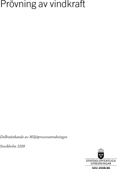 Omslaget till SOU 2008:86