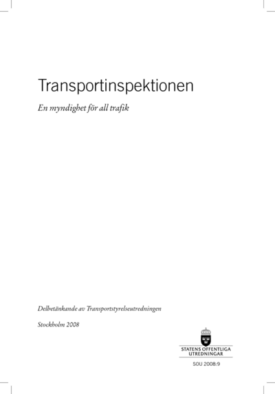 Omslaget till SOU 2008:9