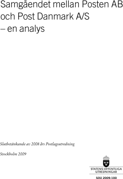Omslaget till SOU 2009:100