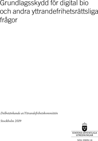 Omslaget till SOU 2009:14