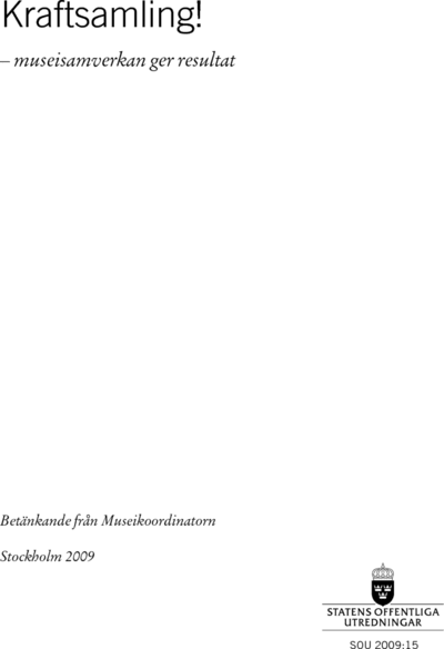 Omslaget till SOU 2009:15