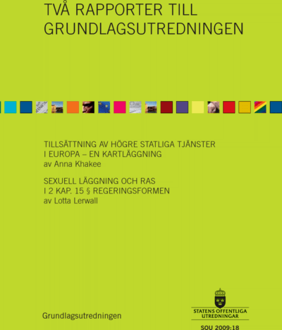 Omslaget till SOU 2009:18