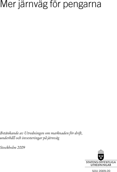 Omslaget till SOU 2009:20