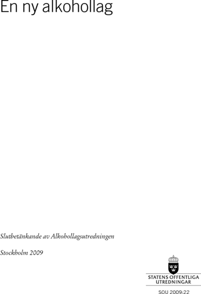 Omslaget till SOU 2009:22