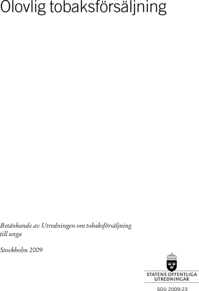 Omslaget till SOU 2009:23