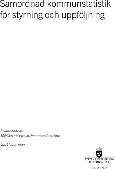 Omslaget till SOU 2009:25