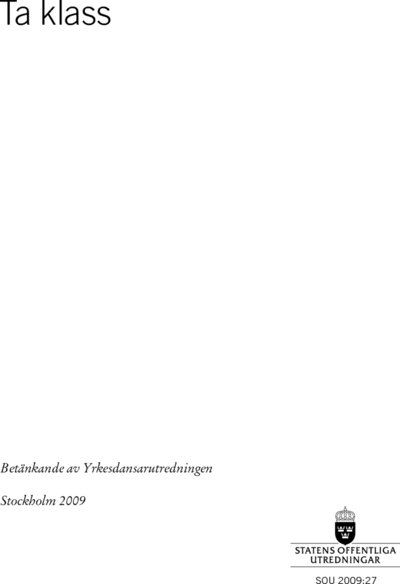 Omslaget till SOU 2009:27