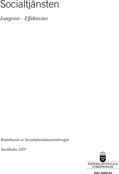 Omslaget till SOU 2009:32