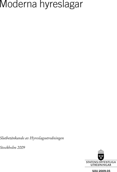 Omslaget till SOU 2009:35