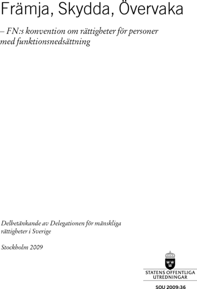 Omslaget till SOU 2009:36