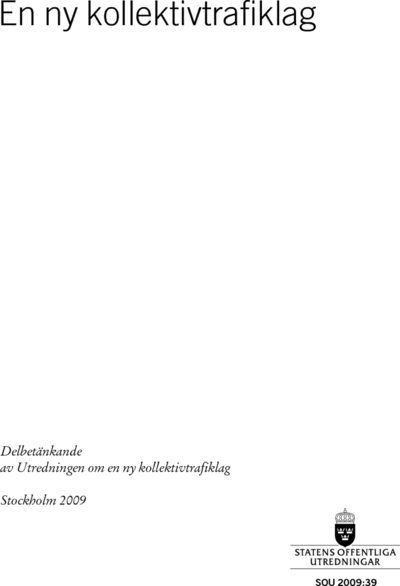 Omslaget till SOU 2009:39