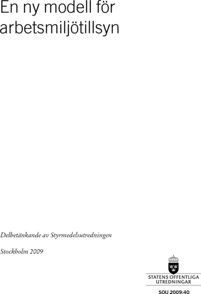 Omslaget till SOU 2009:40
