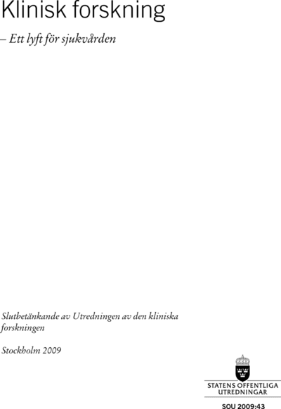 Omslaget till SOU 2009:43