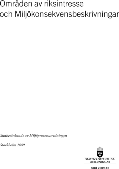 Omslaget till SOU 2009:45