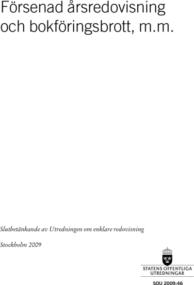 Omslaget till SOU 2009:46