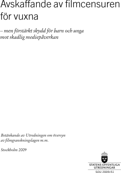 Omslaget till SOU 2009:51