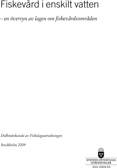 Omslaget till SOU 2009:53