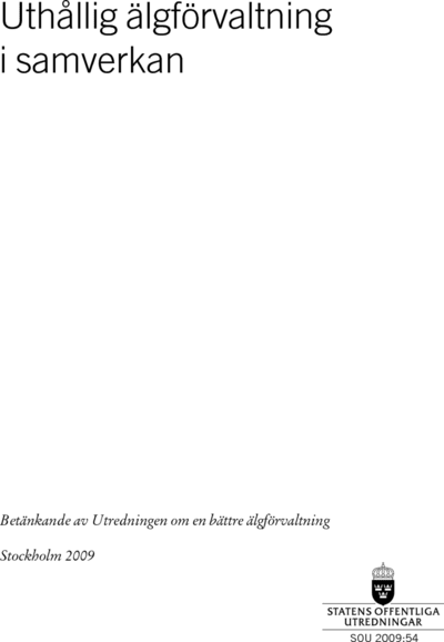 Omslaget till SOU 2009:54