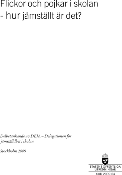 Omslaget till SOU 2009:64