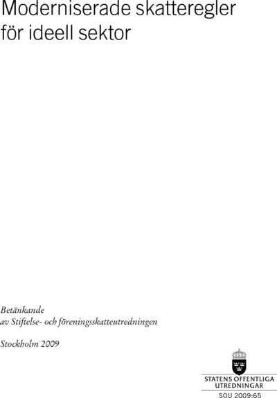Omslaget till SOU 2009:65