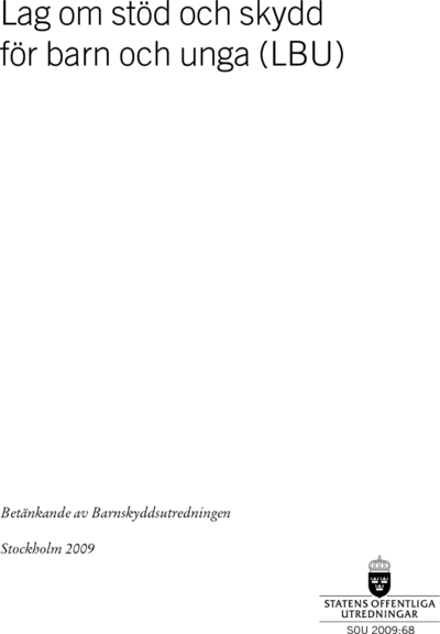 Omslaget till SOU 2009:68