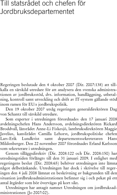 Omslaget till SOU 2009:7