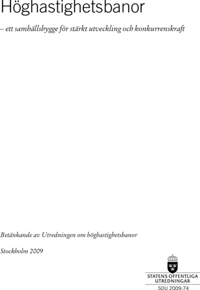 Omslaget till SOU 2009:74