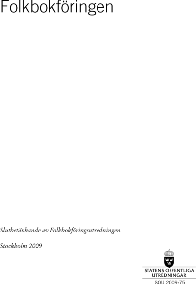Omslaget till SOU 2009:75
