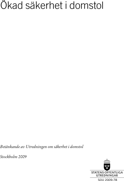 Omslaget till SOU 2009:78