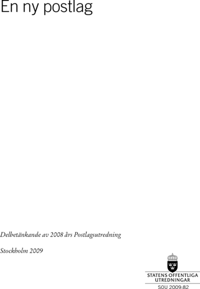 Omslaget till SOU 2009:82