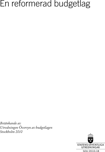 Omslaget till SOU 2010:18
