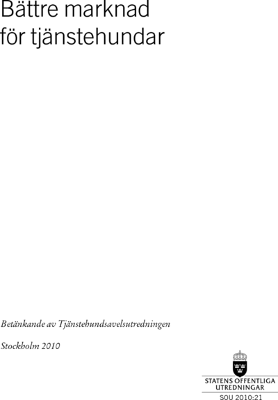 Omslaget till SOU 2010:21