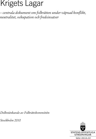 Omslaget till SOU 2010:22
