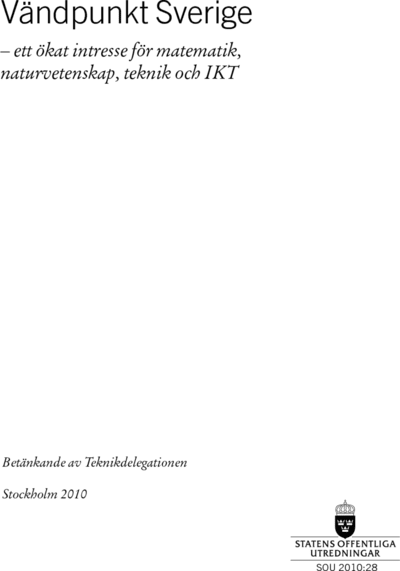 Omslaget till SOU 2010:28