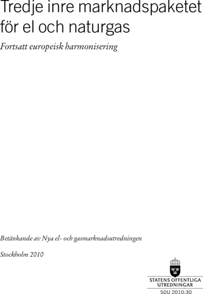 Omslaget till SOU 2010:30