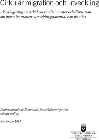 Omslaget till SOU 2010:40