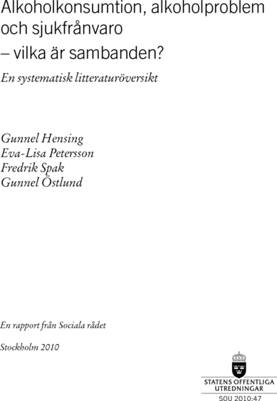 Omslaget till SOU 2010:47