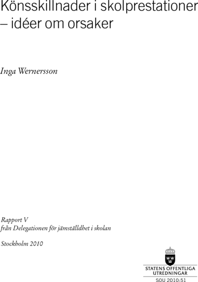Omslaget till SOU 2010:51