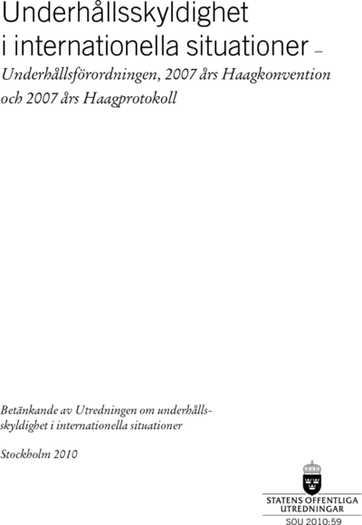 Omslaget till SOU 2010:59