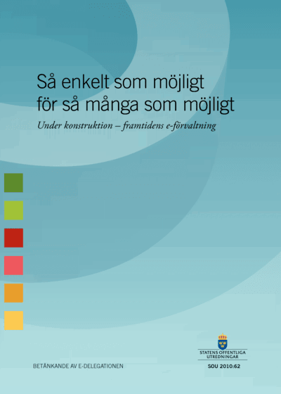 Omslaget till SOU 2010:62