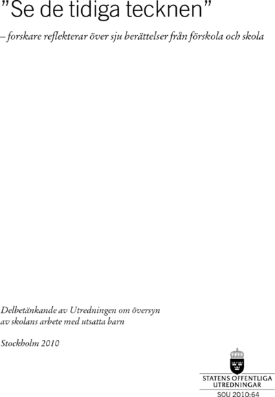 Omslaget till SOU 2010:64