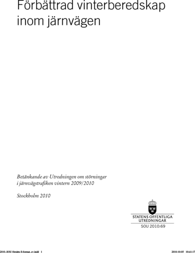 Omslaget till SOU 2010:69