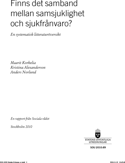 Omslaget till SOU 2010:89