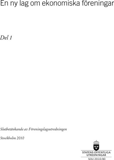 Omslaget till SOU 2010:90